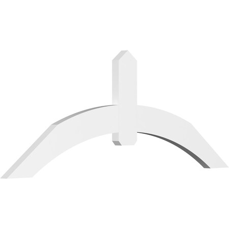 Ekena Millwork Archdale Architectural Grade PVC Gable Bracket, 72"W x 27"H x 2"D x 6"F, 9/12 Pitch GBP072X27X0206ARC00